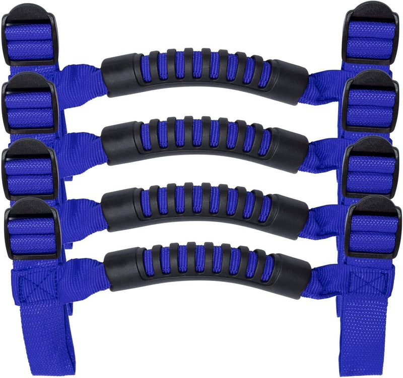 Blue Roll Bar Grab Handles for Jeep Wrangler TJ JK JL 1955-2022 4 Pcs