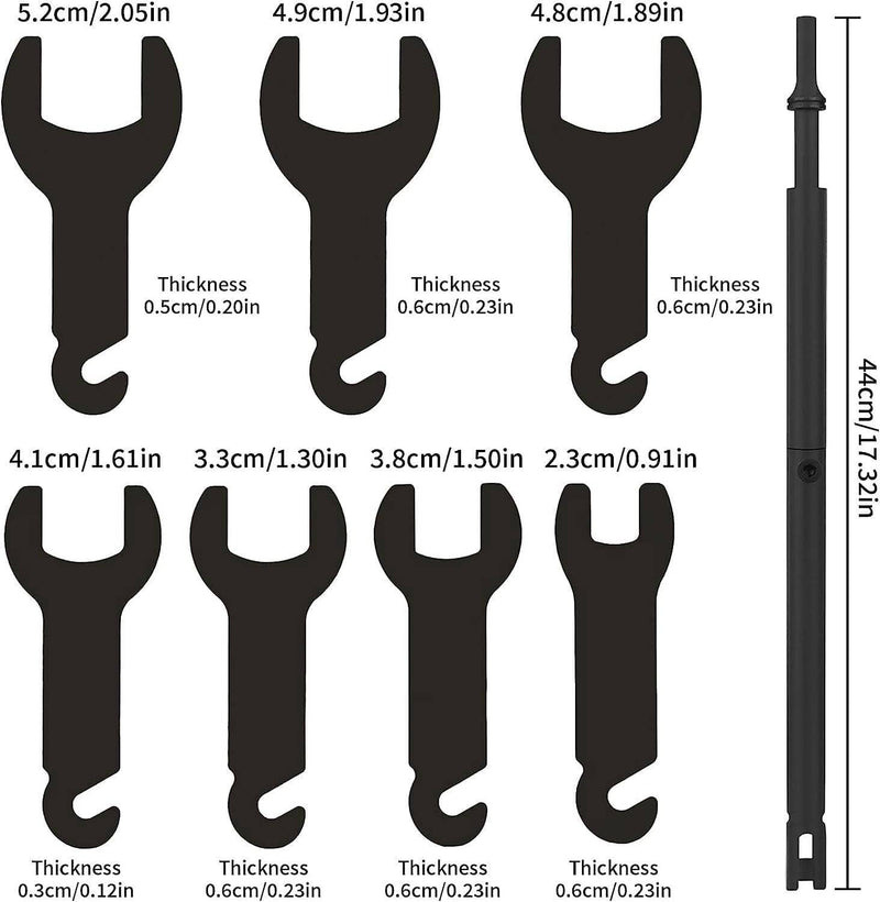 43300 Pneumatic Fan Clutch Wrench Set Removal Tool for Ford GM Chrysler Jeep 8x