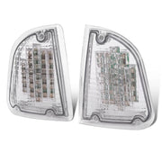 DURAFORCE Clear LED Turn Signal Lights for Kenworth KW K300 T300 T330 T600 86-08 Pair