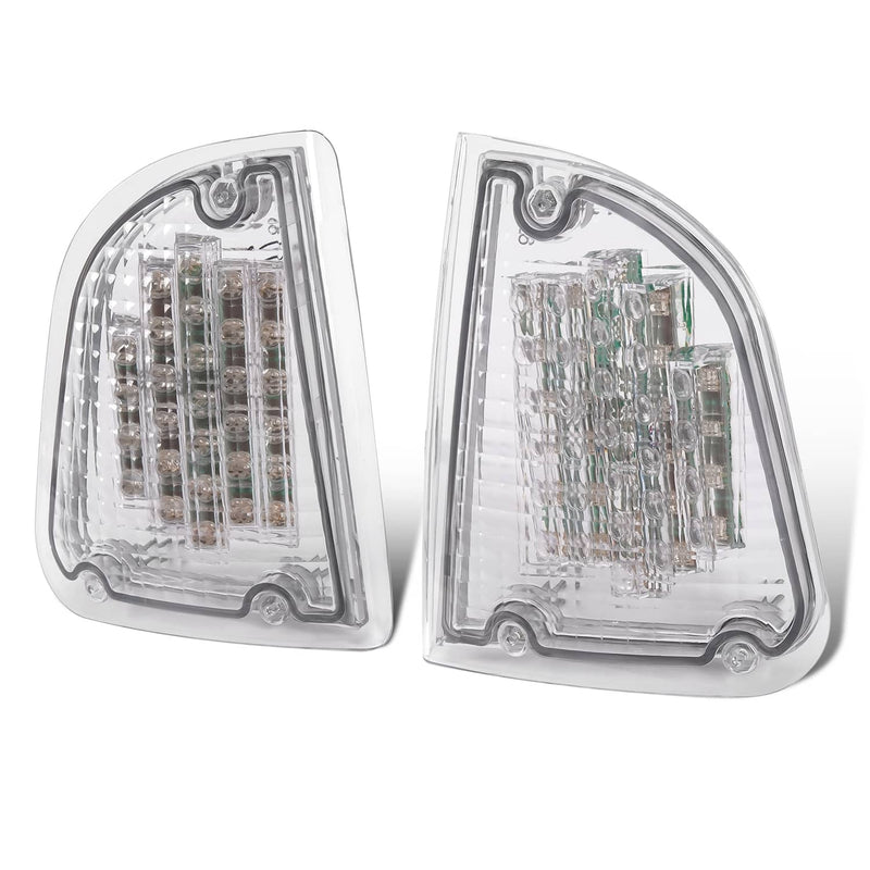 DURAFORCE Clear LED Turn Signal Lights for Kenworth KW K300 T300 T330 T600 86-08 Pair