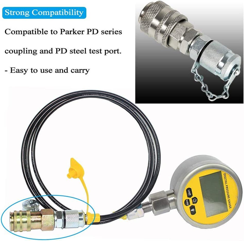 Hydraulic Pressure Test Coupling Kit Quick Connect for PD Series Coupler