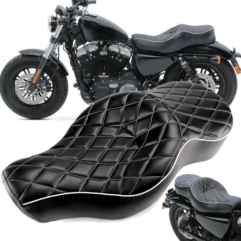 Driver Passenger Two-Up Seat Cushion for Harley Sportster XL 883 1200 48