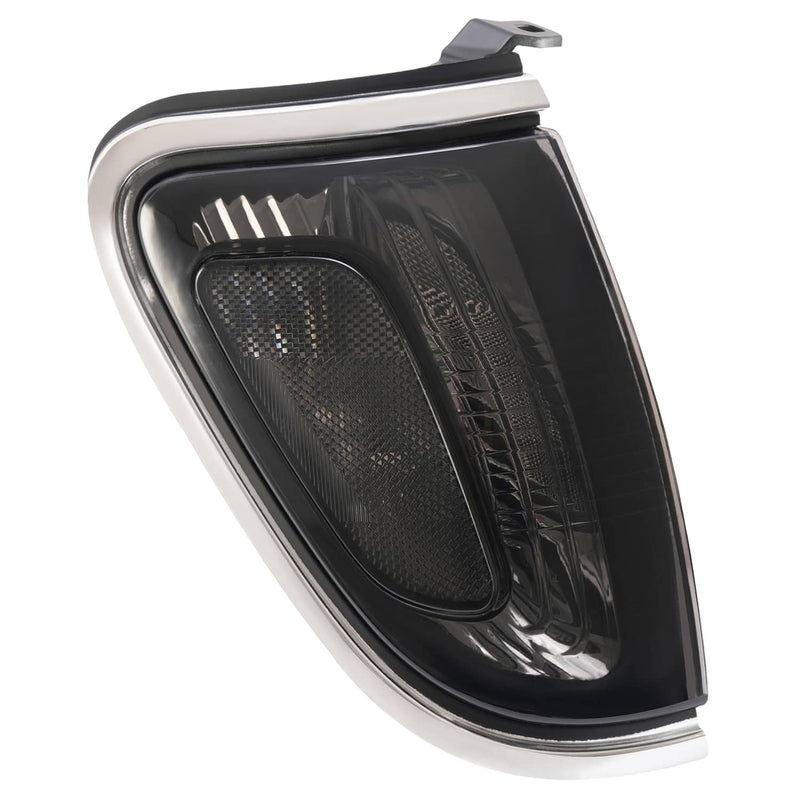 DURAFORCE Smoke Lens Chrome Trim Corner Lights Lamps for Toyota Tacoma 2001-2004 Pair