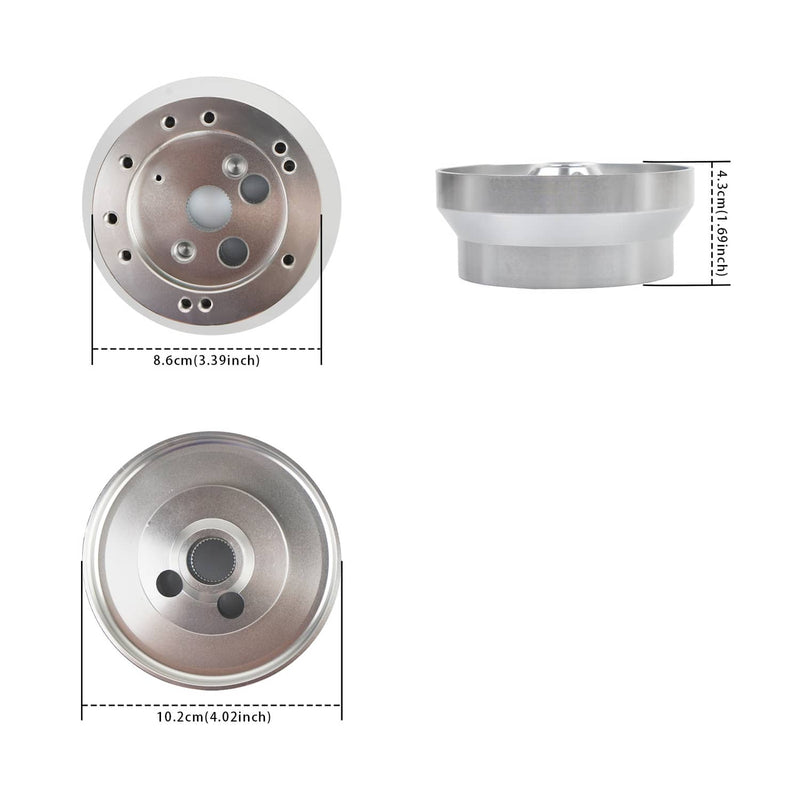 5 & 6 Hole Steering Wheel Polished Short Hub Adapter Ididit for GM