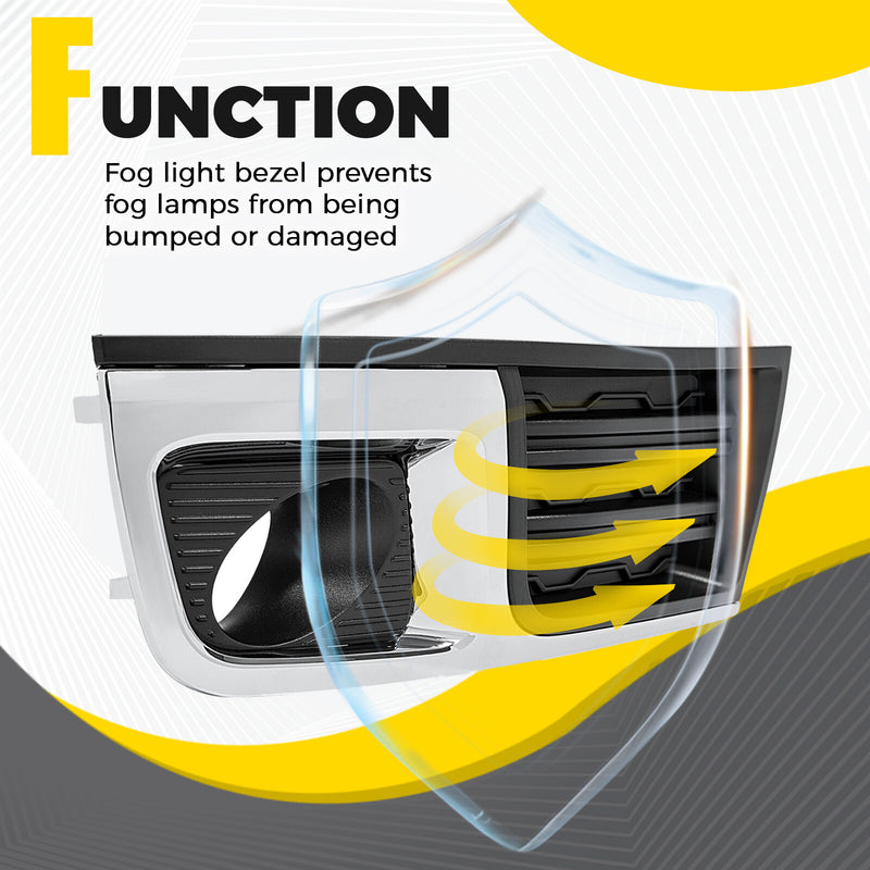Fog Light Bezel Cover for Chevy Traverse 2013-2017 Right Passenger Side Trim