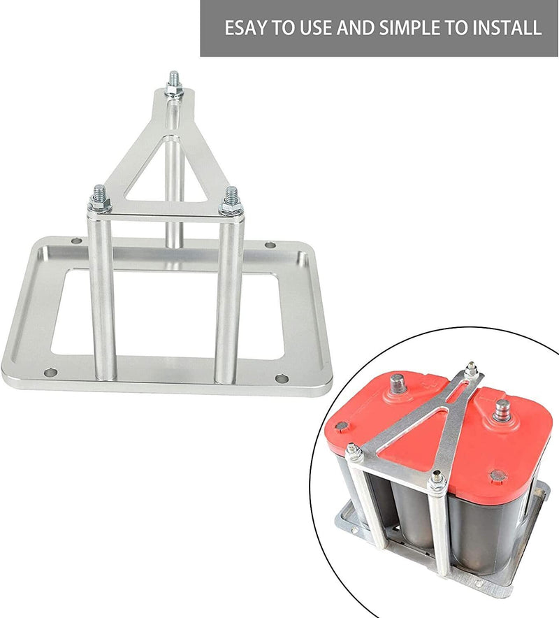 Billet Aluminum Car Battery Tray Hold Down Trunk Relocation Racing Mount