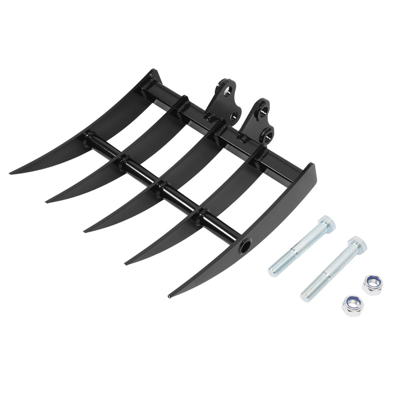 Mini Excavator Attachment Rake 5 Tools for Mini Excavator Heavy Duty Thick