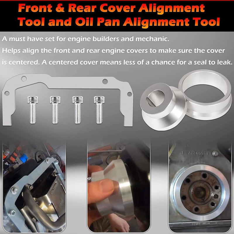 LS Rear Main Seal Oil Pan Alignment Tool Kit for GM Engine 4.8 5.3 5.7 6.0