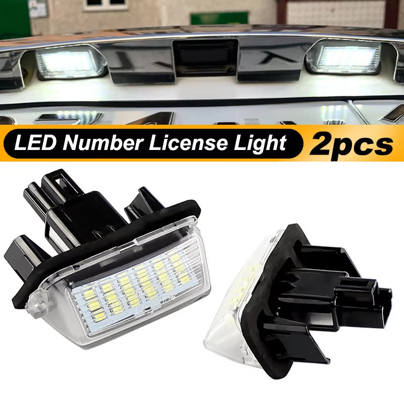2X Rear LED License Plate Light for Toyota Camry Yaris Highlander Avalon Prius