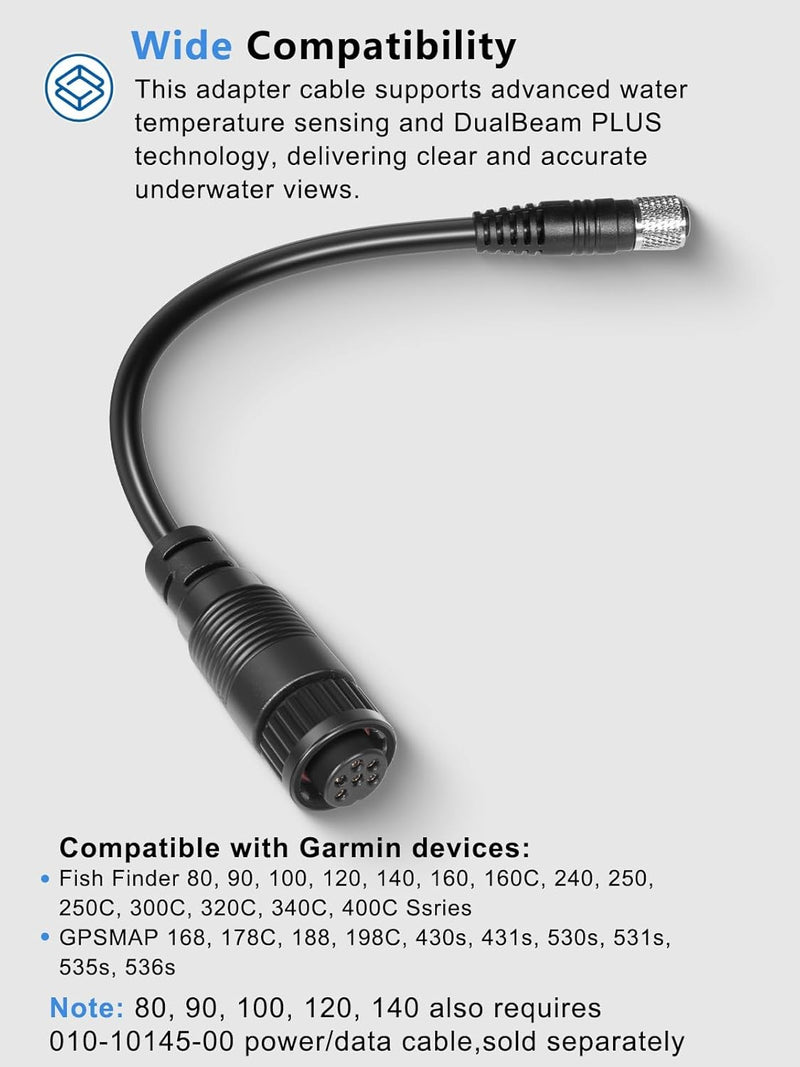 MKR-US2-1 Universal Sonar 2 Adapter Cable for Garmin GPSMAP Fishfinder