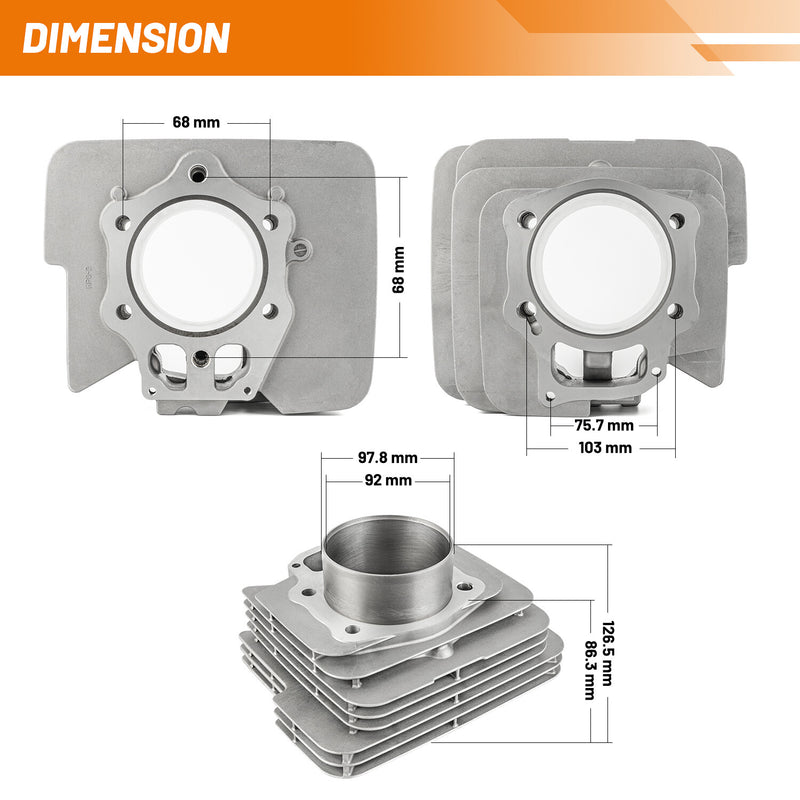 Cylinder Piston Top End Kit for Honda Foreman 500 TRX500 FPE FE FM TM 2005-2011