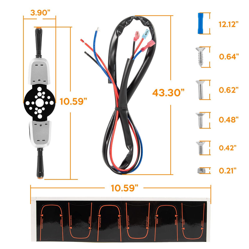 PT2000-1P Bezel Control Switch Dua Blinker Trim Jack Plate for Seastar Hydraulic