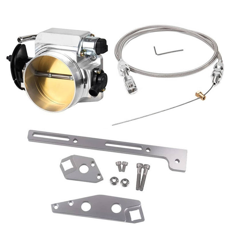 102mm 4 Bolt Throttle Body TPS IAC Throttle Cable for GM Gen III LS1 LS2 LS6
