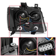 DURAFORCE Headlights for Avalanche Suburban Tahoe 2007-2014 LED Bar LH RH Projector