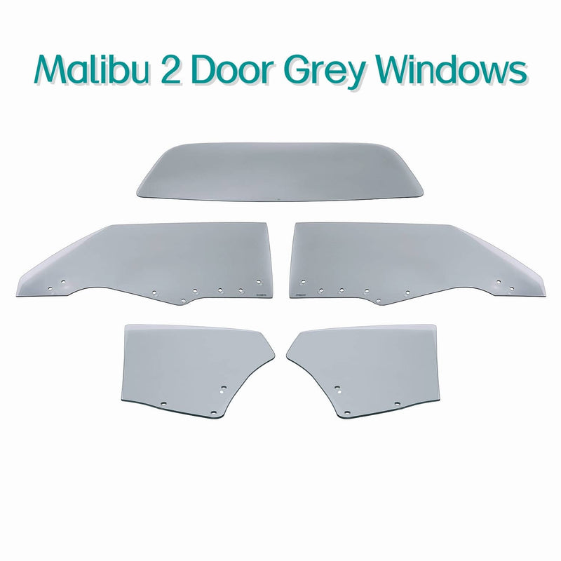 DURAFORCE Quarter Door Glass for Chevelle Malibu 1970-1972 2 Door Hardtop Dark