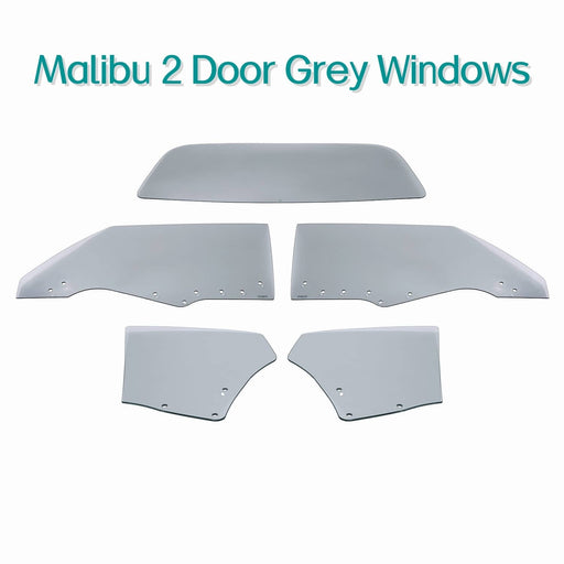 DURAFORCE Quarter Door Glass for Chevelle Malibu 1970-1972 2 Door Hardtop Dark