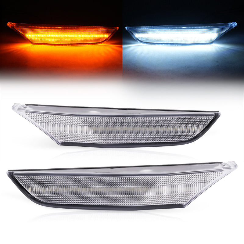Pair Front Bumper Signal LED Side Marker Light for Infiniti G35 2003-2006