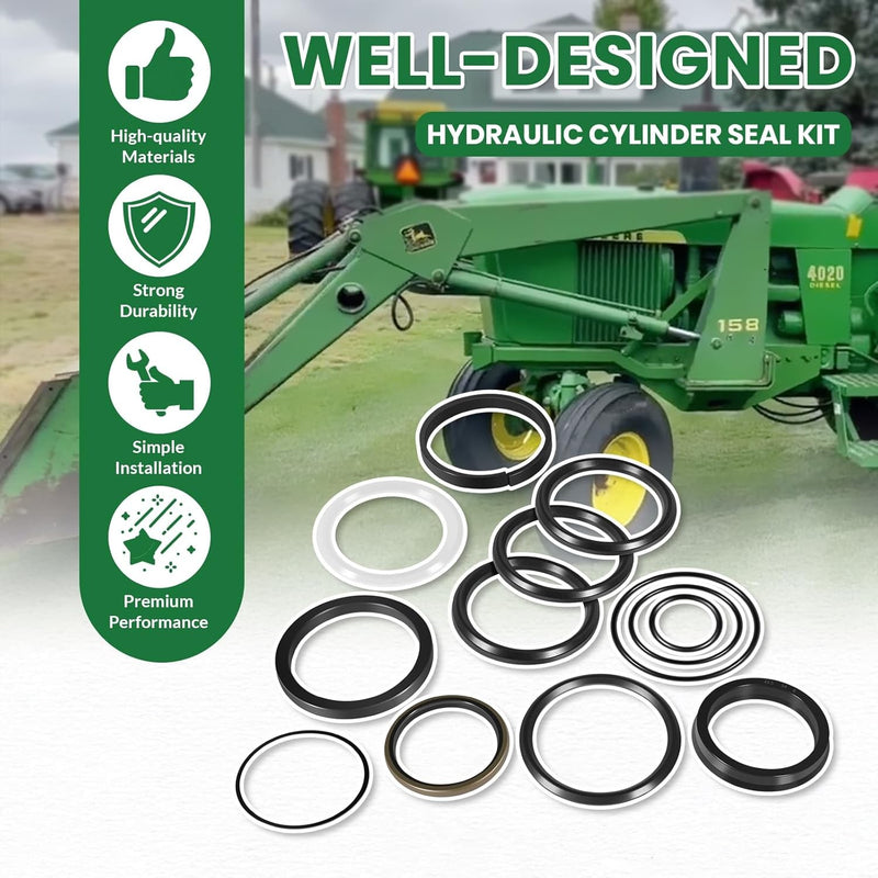 AW16443 Hydraulic Cylinder Seal Kit for John Deere 148 158 168 Farm Loader