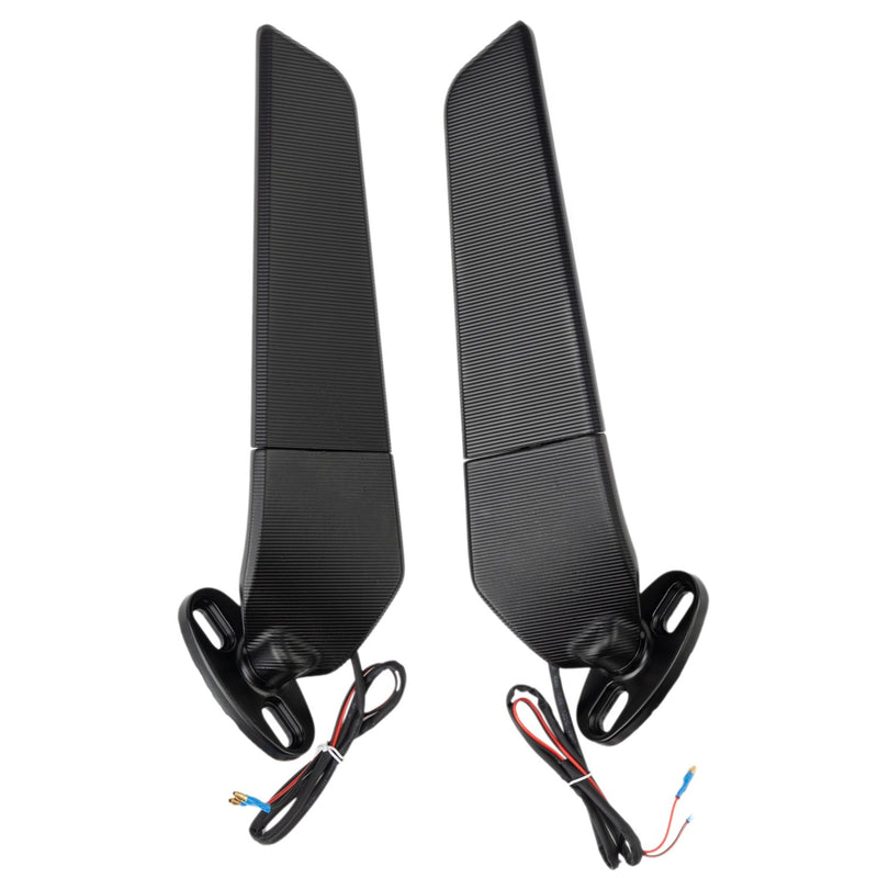 Upgrade Wind Wing Side View Mirrors w/ Turn Signal for Kawasaki Ninja 400 2018-2
