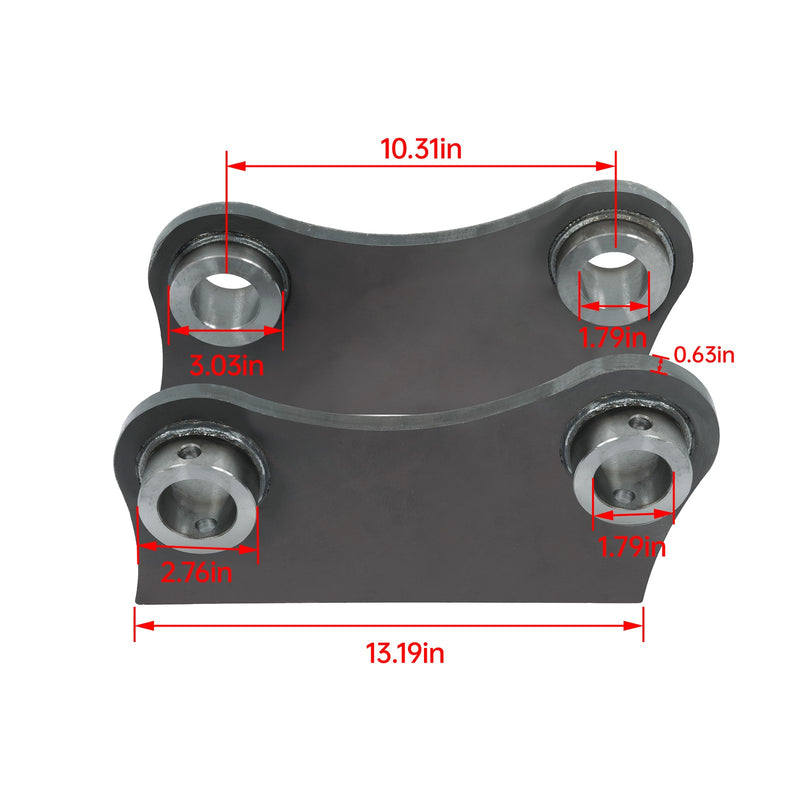 Weld Steel Bucket Ears 45mm 10-1/4" C-C Attachment for Cat 305 Mini Excavator