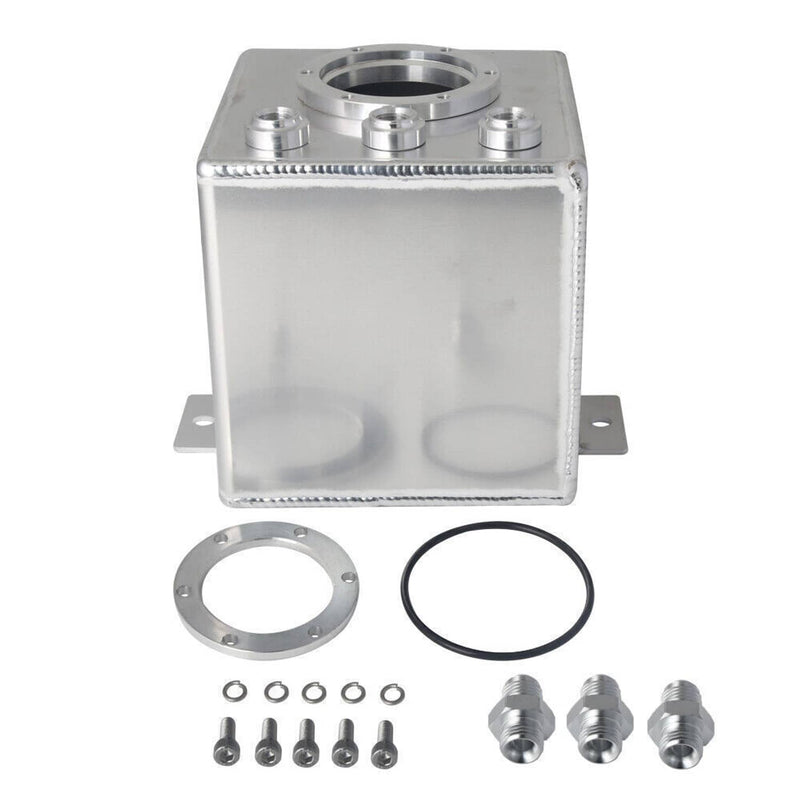 2L Billet High Flow Swirl Fuel Surge Tank AN6 Fitting & 044 External Pump
