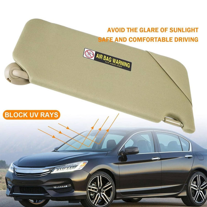 Left Driver Side Sun Visor Light Mirror for Honda Accord 2008-2017 Beige