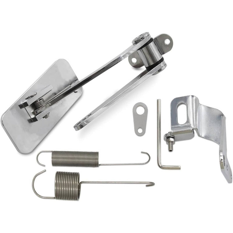 Universal Street Hot Rod Aluminum Gas Pedal & 24" SS Throttle Cable & Spring Kit