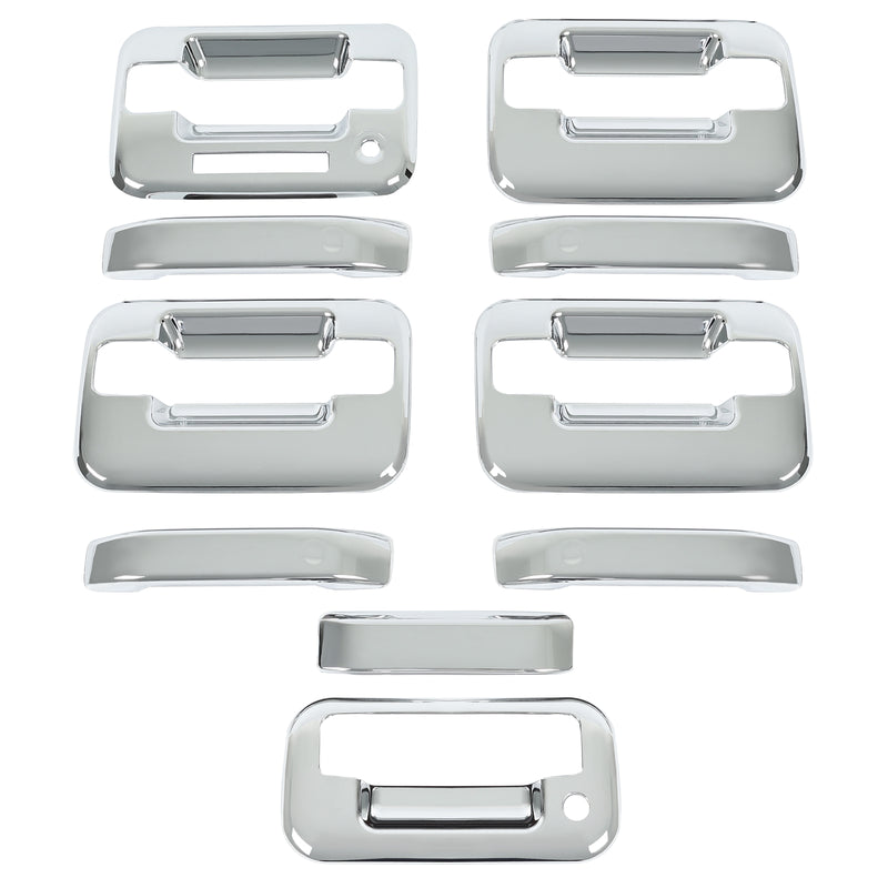 Chrome Door Handle Tailgate Covers With Keypad for Ford F150 2004-2014 4 Door