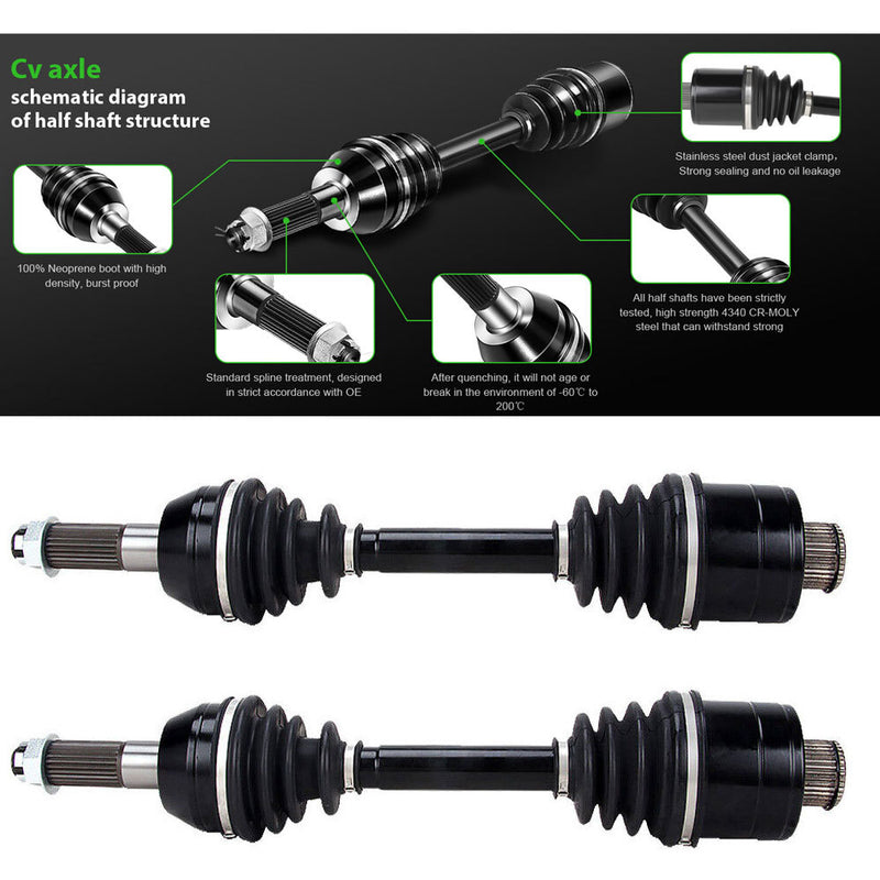 Rear Right Left CV Joint Axles Pair for Polaris Sportsman 570 EFI EPS 2014