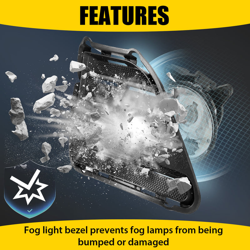 DR3Z-17E811-AA Fog Light Cover for Ford Mustang 2013-2014 Driver Side Black