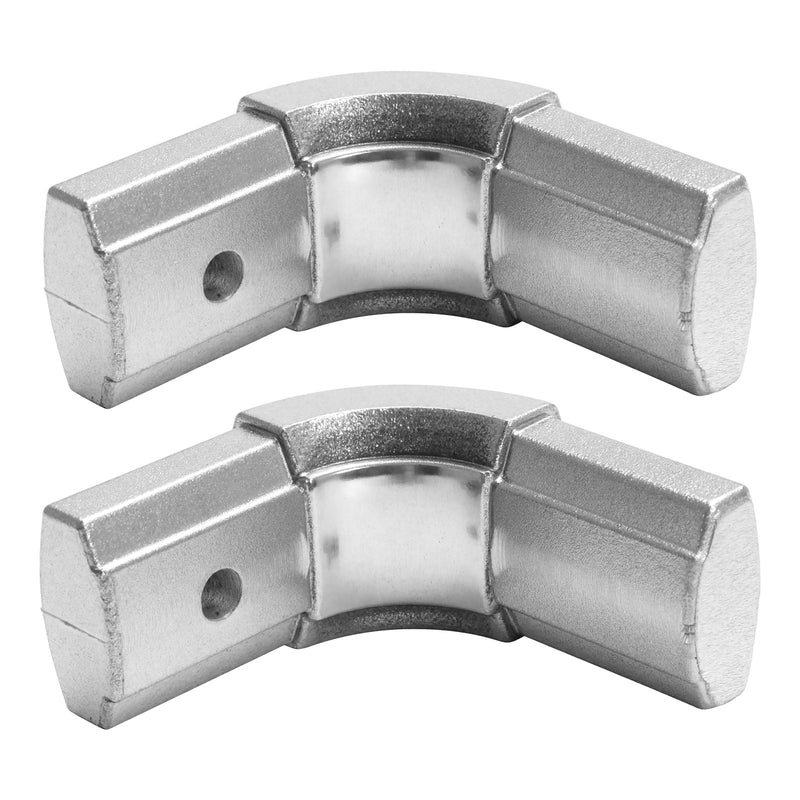 90 Degree Aluminum Arm Corner Joint for Dump Truck Tarp System Silver Pair