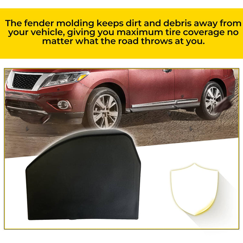 DURAFORCE 63873-3KA0A Fender Molding Left Black for Nissan Pathfinder 2013-2020