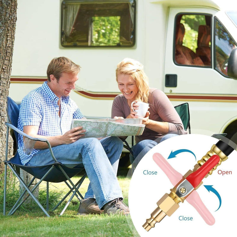 Camper Winterizing Kit Blowout Valve Adapter Hose for RV Trailer
