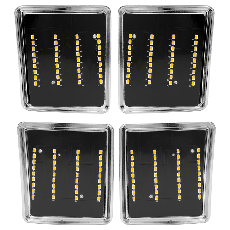 Full LED Clear Corner Side Marker Lights for Chevy C/K 1500 2500 1994-99 4PCS