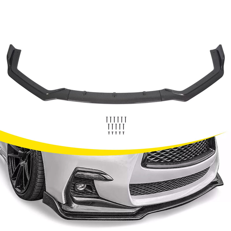 Carbon Fiber Front Bumper Lip Spoiler Splitter for Infiniti Q50 Sport 2018-2023