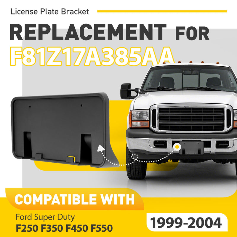 Front License Plate Mounting Bracket for Ford F250 F350 Super Duty 1999-2004