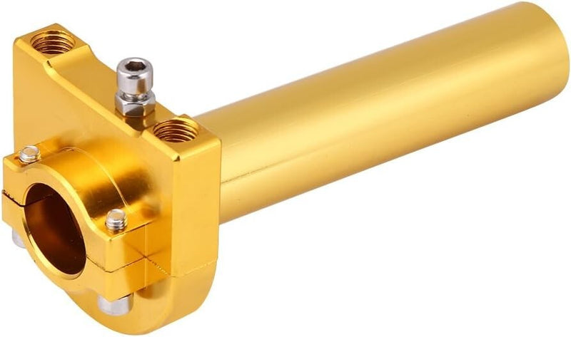 7/8 Inch Turn Twist Throttle Handle Bar Throttle Tube Universal Gold for Motorcy