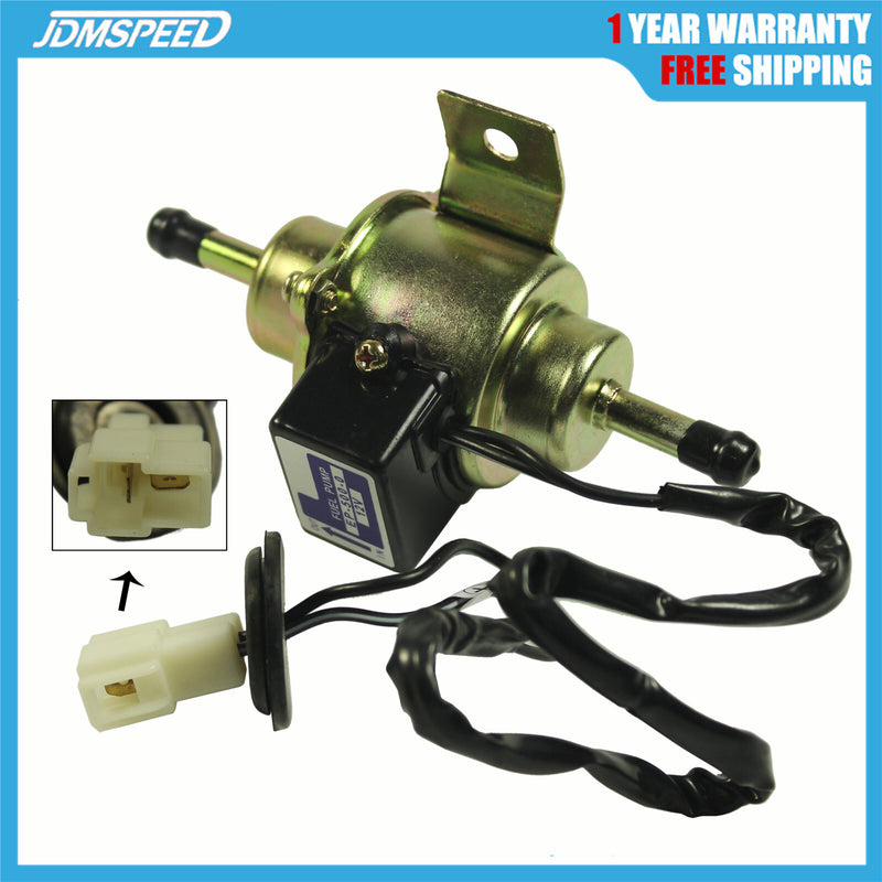 Chrome Universal Gas Diesel Electric Fuel Pump 1/4 Tubing 3-5 PSI Low Pressure