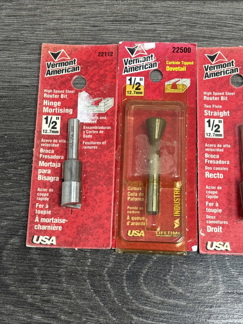 Vermont American 1/2 Inch Shank Router Bit Set 7 Piece