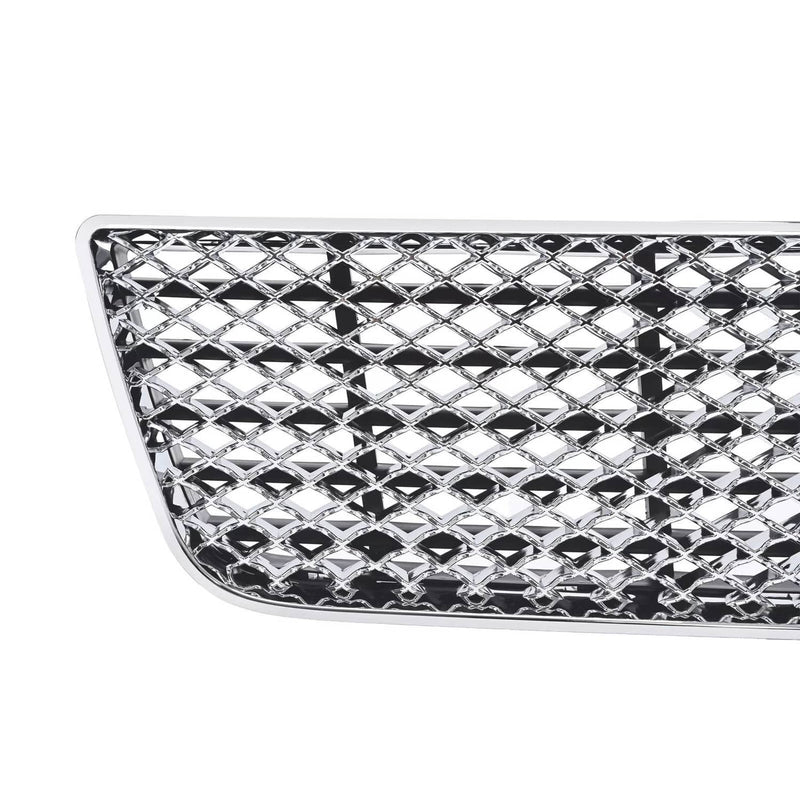 DURAFORCE Chrome Mesh Front Upper Lower Bumper Grille for Chevy Impala Limited 2006-2016