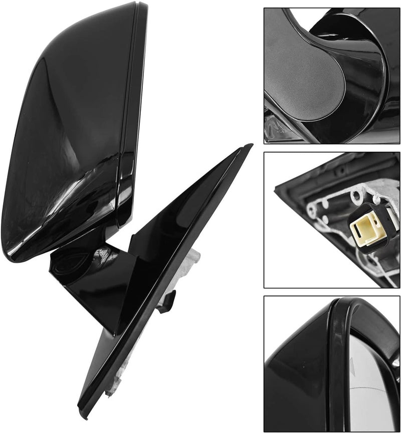 320i 330i 330e Mirror Passenger Side Blind Spot for BMW 2019-2023 Black