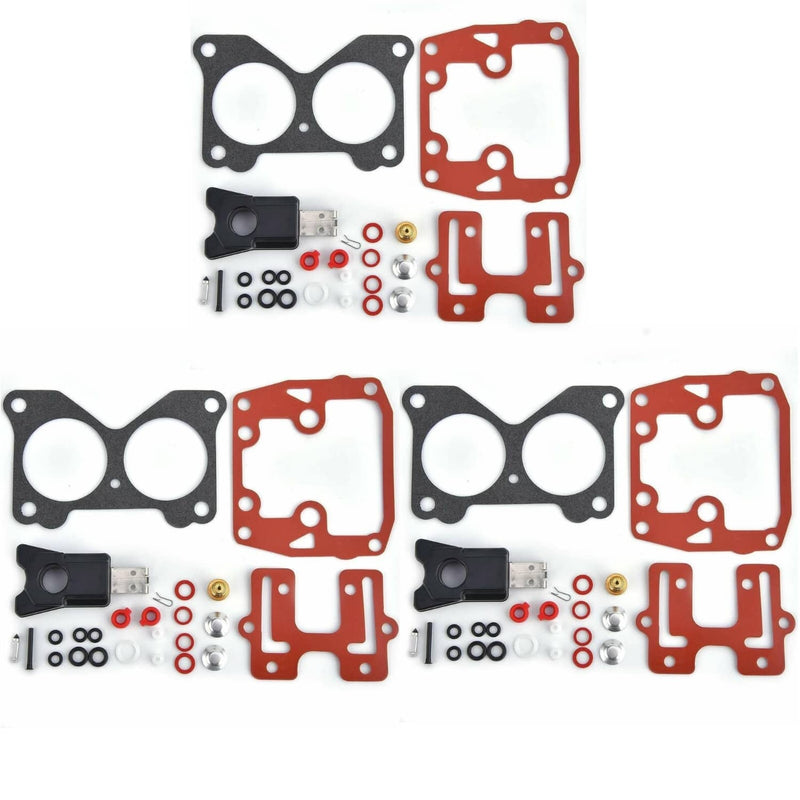 DURAFORCE 439076 398526 Carburetor Repair Kit Assembly for OMC BRP Johnson Evinrude 3 Pcs