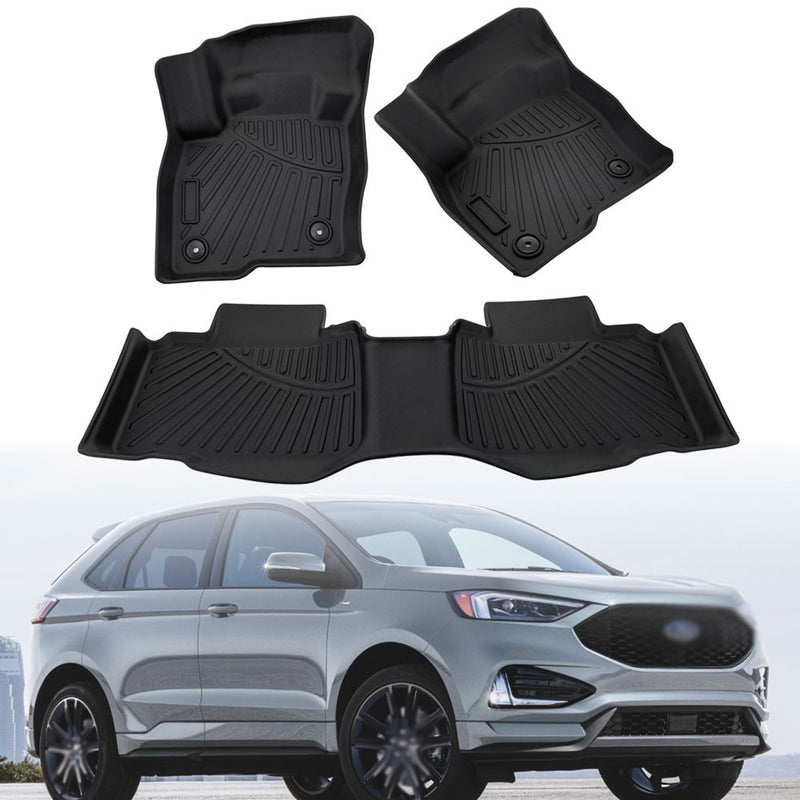All Weather 3D Mold Floor Mats for Ford Edge 2015-2024 1st 2nd Row Car Liners
