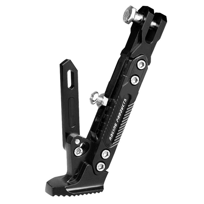 Black CNC Aluminum Motorcycle Adjustable Kickstand Foot Side Stand Support