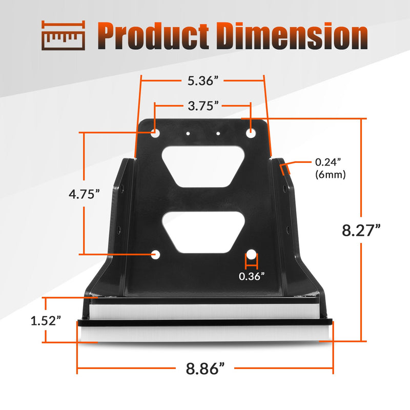 Transom Trolling Motor Mount for Kayaks 3.75" x 4.75" Bolt Pattern 6mm Thick