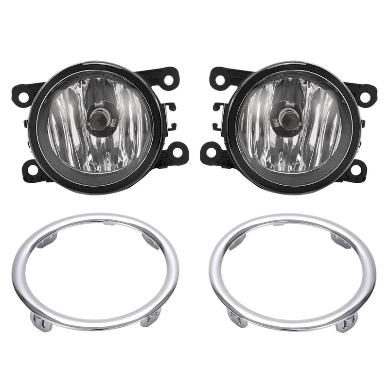 DURAFORCE Clear Fog Lights With Ring Wiring Switch for Honda Pilot EX 2012-2015