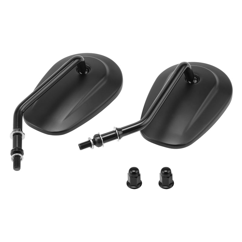 Long Stem Teardrop Rearview Mirrors for Harley Touring Sportster Softail Dyna