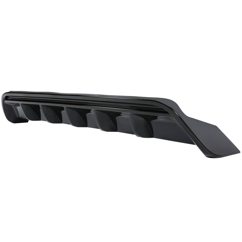 DURAFORCE Shark Fin Rear Bumper Diffuser Glossy Black for Toyota Camry SE XSE 2018-2023