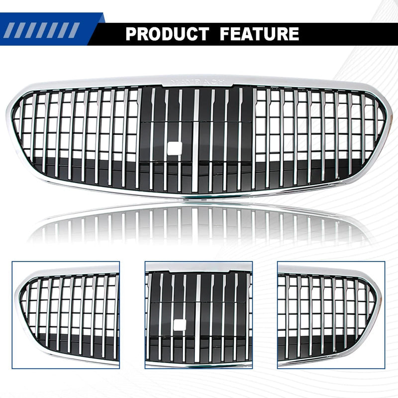 DURAFORCE For Maybach Mercedes Benz W223S450L S500 S580 S680 2021-2024 Grille W/ACC Chrome