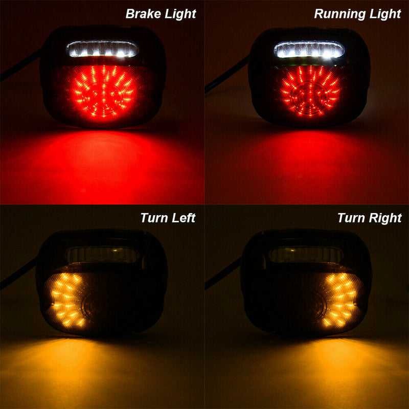 Smoke LED Tail Light Brake Rear for Harley Road King Electra Glide Tour Dyna FXR